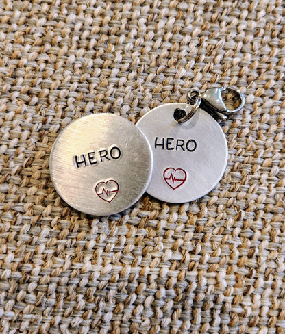 Hero Heart Charm or Magnet